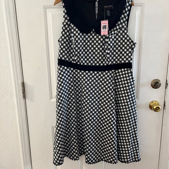 Orphanblack Torrid Black/White Plaid Retro Rockabilly Swing Dress Sz 16 - Picture 8 of 13